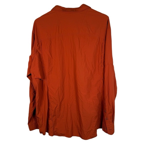 Columbia Mens Omni Shade Sun Protection Long Sleeve Sunset Red Orange XXL TG - Picture 2 of 8